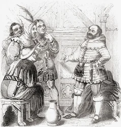 Puuseppä, kutoja, kutoja, värjääjä ja tapettiseppä Vanhasta Englannista: A Pictorial Museum, pub. 1847