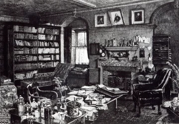 Charles Darwins opiskeli Down Housessa, 1882