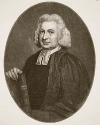 Charles Wesley, kuvitus teoksesta The Church of England: A History for the People, kirjoittanut H.D.M. Spence-Jones, pubi. n. 1910 (seepiavalokuva)