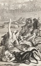 Christian Martyrs in the Roman Arena, n.1865 (puukaiverrus)
