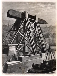 Kleopatras-neula: Koneisto obeliskin sijoittamiseksi Thamesin penkereelle, 1878
