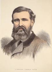 Commander Cameron, kuvitus J. Ewing Richien David Livingstonen elämän ja löytöjen kuvapainoksesta, pub. kirjoittanut A. Fullarton & Co., 1876