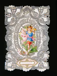 Constantancy, ystävänpäiväkortti, n.1860 (värilitho paperilla)