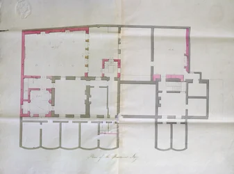 Sopimuspiirustus Royal Institutionin kellarista, 1800