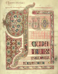 Cott Nero DIV f.139 Aloitussivu Pyhän Luukkaan evankeliumille, Lindisfarne Gospels, 710-721 (vellum)