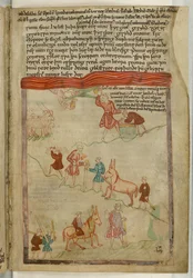 Puuvilla Claudius B. IV f.38, Genesis. Tarina matkasta "Vanhasta englantilaisesta Hexateuchista" (vellum)