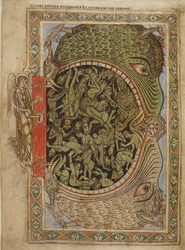 Cotton Nero C IV f.39 Helvetin leuat enkelin kiinnittämänä, Henry of Blois