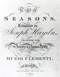 Joseph Haydnin (1732-1809) "Seasons" -kappaleen partituurin kansi
