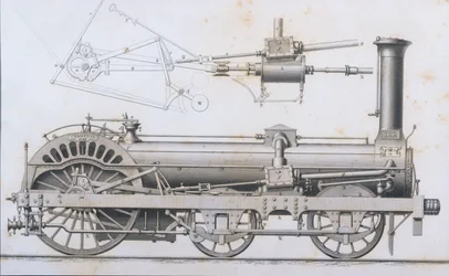 Cramptons Railway Locomotive Steam Engine, Cyclopaedia of Useful Arts & Manufactures, toimittanut Charles Tomlinson, noin 1880-luku