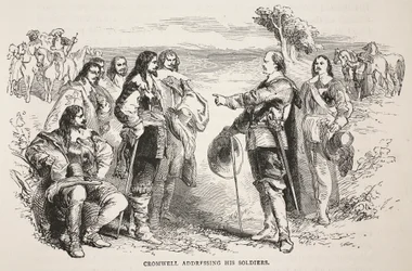 Cromwell puhui sotilailleen