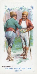 Tavanomainen tervehdys Romaniassa, 1907