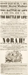 Dickensin näytelmä: Elämän taistelu, Theatre Royalissa, Norwichissa, 26. tammikuuta 1847