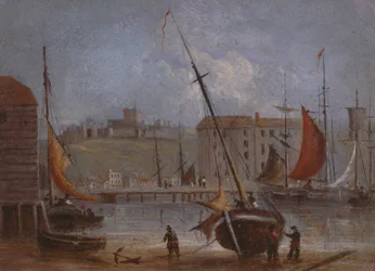 Doverin linna ja satama, noin 1830