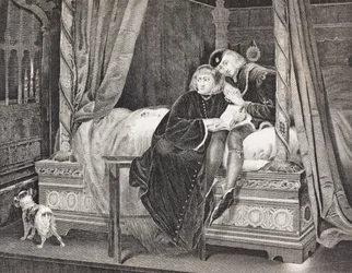 Edward V ja Richard, Yorkin herttua Towerissa, "Gallery of Historical Portraits" -julkaisusta, julkaistu noin 1880