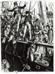 Emigrants Leaving Old England, The Graphic -lehdestä, 18. joulukuuta 1869