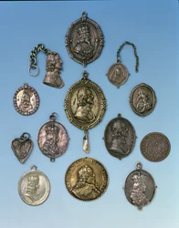 Englannin sisällissodan merkit Charles I:n (1625-49) kannattajille (metalli)