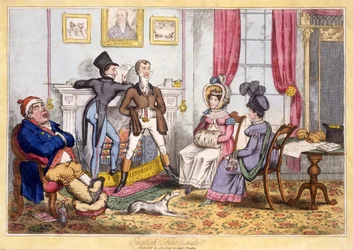 Englantilainen takka, pubi. J. lePetit, Dublin, n. 1820 (käsinvärinen kaiverrus)