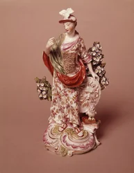 Goddess Athenen hahmo, Derby Porcelain Works, n. 1800 (posliini)