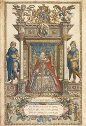 Christopher Saxonin Englannin ja Walesin maiden atlas, Lontoo 1579 (käsinvärinen kaiverrus)