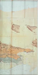Cutchin aavikon geologinen kartta, 1870