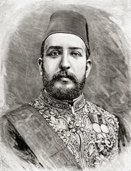 HH Muhammad Tewfik Pasha, Tawfik Egypti, 1890 (puukaiverrus)