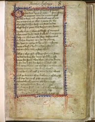 Harley 2392, f.1 Troilus and Criseyde, kirjoittanut Geoffrey Chaucer (vellum)