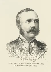 Henry Campbell-Bannerman Irlannin pääsihteeriksi (kaiverrus)