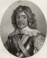 Henry Rich, kaiverrettu Geremian toimesta, kuvitus teoksesta "A catalogue of Royal and Noble Authors, Volume III", julkaistu 1806.
