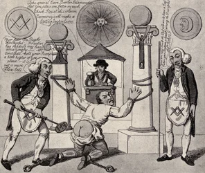 Kuinka vapaamuurari tehdään, 1800, Eugen Lennhoffin teoksesta "The Freemason", julkaistu 1932