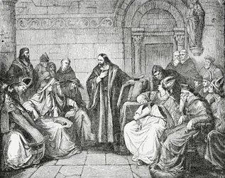Huss Neuvoston edessä, 1882