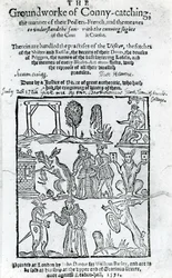 Kuva Conny-catchingin pohjatyöstä, 1592