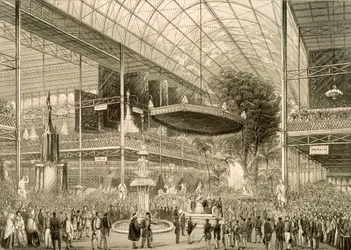 Suuren näyttelyn sisätilat, suuri osavaltion avajaiset 1. toukokuuta 1851