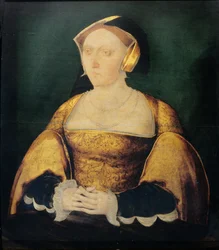 Jane Seymour (1508/9-1537) n. 1536 (öljy paneelissa)