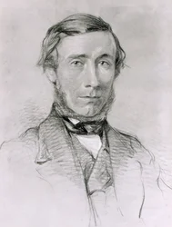 John Tyndall (1820-93) (hiili korostettu valkoisella paperilla)