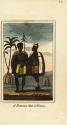 Khoikhoi mies ja nainen, Etelä-Afrikka