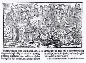 Skotlannin kuningas Malcolm tarkkailee maataloustyötä, 1586