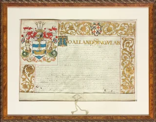Letters-patentti, jonka on myöntänyt Sir Edward Walker, Garter King of Arms, 13. joulukuuta 1664