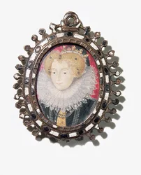 Lettice Knollys, Lady Leicester (akvarelli vellum)