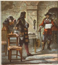 Lord W. Russell Condemned, pub. 1890 (värilitografia)