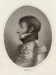 Louis Bonaparte (1778-1846) Hollannin kuningas "The Gallery of Portraitsista", Heathin kaivertama, julkaistu 1833