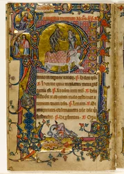 MS 1-2005, fol. 235v: Macclesfieldin psalttarista, Sarumin käyttö, Itä-Anglia, noin 1330 (pergamentti).