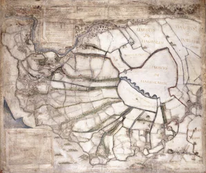 Kartta seitsemästä Marshland Townshipista, vuoden 1581 jälkeen