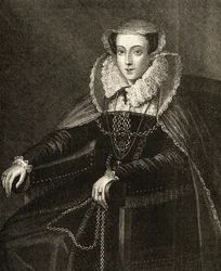 Skotlannin kuningatar Maria (1542-87) (kaiverrus)