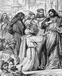 Measure for Measure - Illustration in "" William Shakespearen valmiit teokset"" 1866 - Tämän painoksen kuvitukset ja yleinen muoto on lainattu Cassellin kuvitetusta Shakespearesta, joka julkaistiin Lontoossa