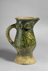 Keskiaikainen Parrot Beaked Jug, Oxfordshire (lasitettu keramiikka)