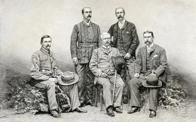 Sir Henry Morton Stanleyn Emin Pasha Relief Expedition jäsenet, 1890 (puukaiverrus)