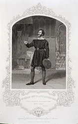 Mr Henry Betty Faulconbridgenä, näytöksen I kohtaus 1 elokuvasta "Kuningas John", Paine of Islingtonin dagerrotypiasta, kaiverrettu George Hollisin (1792-1842) pubin toimesta. Kirjailija: John Tallis & Co. (litho)
