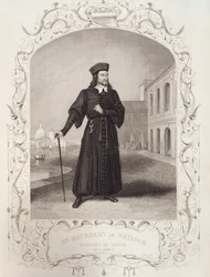Mr Macready Shylockina, näytös I kohtaus 3, William Shakespearen (1564-1616) Venetsian kauppias