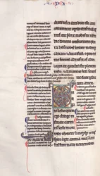 Ms.27, f.132v: Sivu Uuden testamentin glostetusta kopiosta