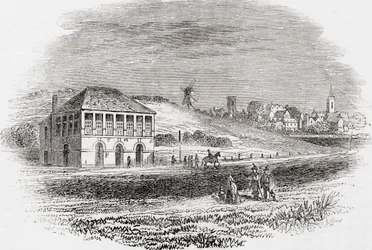 Newmarket Racecourse, Newmarket, Englanti Kaarle I:n aikana, Vanhasta Englannista: A Pictorial Museum, pub. 1847